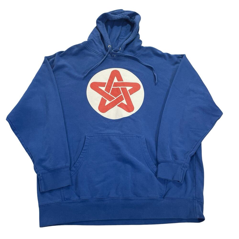 NSP Danny Sexbang Hoodie Mens XL Blue Graphic Print Hooded Sweatshirt